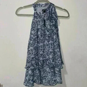 EXPRESS DESIGN STUDIO Two-Tiered halter tie neck Large